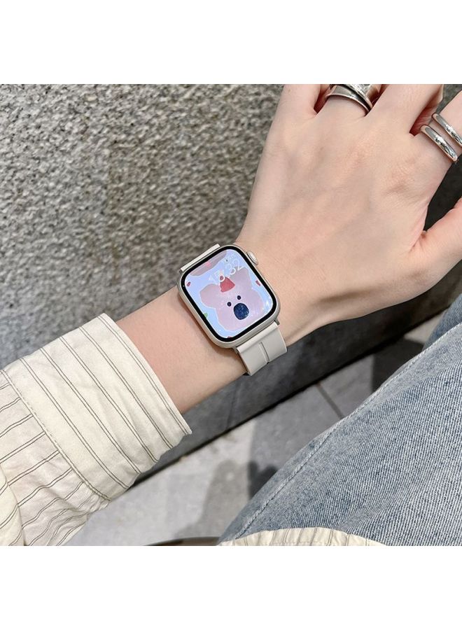 Loquat For Huawei Watchfit3 Watch With Silicone Magnetic Fit2 Square Buckle Wristband Fit Fashion Elegant-Color:Official Powder-applicable To: Fit2 Vitality/fashion/elegant Style  - Image 5
