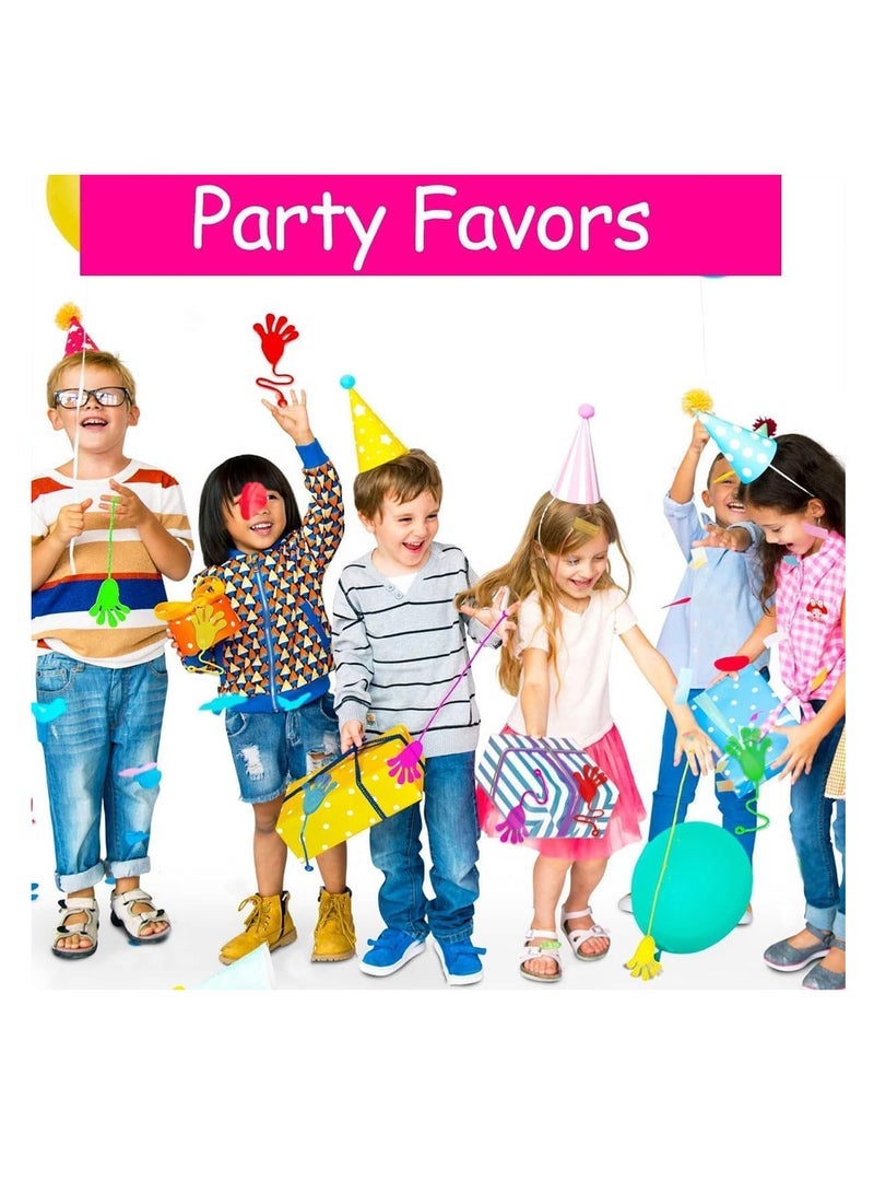 ECVV ECVV 40 Pcs Sticky Hand Toys Assorted Colors Kids' Party Favor Sets Fun Toys Stretchy Sticky Hand Toy Slappy Hands Treasure Box for Classroom Prizes Birthday Party Supplies - Image 5