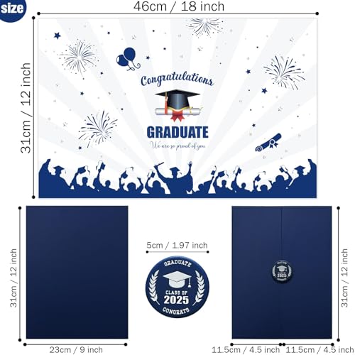Togvu Graduation Guest Book, Blue Theme Class of 2024 Graduate Party Decorations, Graduation Congrats Signature Book Party Supplies, 2024 Grad Party Gifts for High School & College Celebrations - Image 2