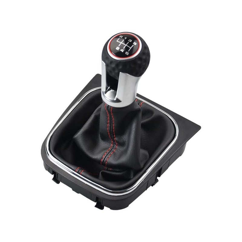 Malcayang 6 Speed Car Gear Shift Knob for Golf 5 6 MK5 MK6 GTI GTD R32 R20 20042013Gear Lever Shift Knob with Boot Cover 6 Speed - Image 2