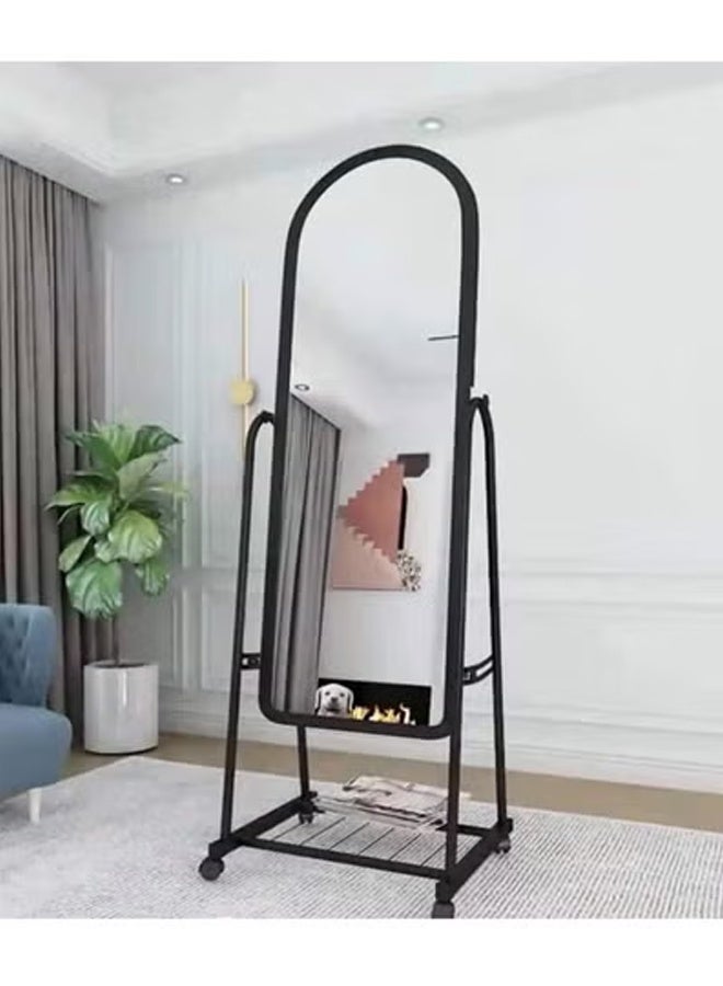 KLNAMAEAAN Simple Elegant Mirror With Sturdy Stand Holder Black 160cm - Image 1