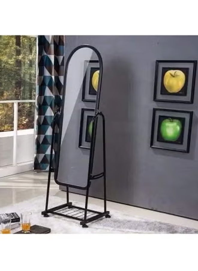 KLNAMAEAAN Simple Elegant Mirror With Sturdy Stand Holder Black 160cm - Image 4