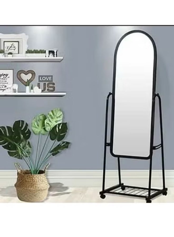 KLNAMAEAAN Simple Elegant Mirror With Sturdy Stand Holder Black 160cm - Image 3