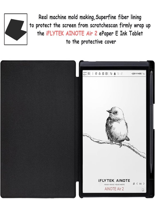 جراب UMUBUHOMS لجهاز iFLYTEK AINOTE Air 2 اللوحي لتدوين الملاحظات مقاس 8.2 بوصة، مصنوع من جلد PU فاخر، فائق النحافة وخفيف الوزن، غطاء واقٍ متين مع حامل قلم، خاصية التشغيل/الإيقاف التلقائي (بني) - Image 2
