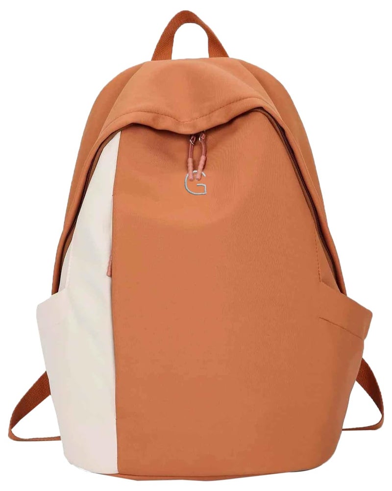 Glowic Unisex's 2 Compartment Backpack For Men Women Boys Girls/Office School College Teens & Students (Wbag-78)(Orange) Medium - Image 1