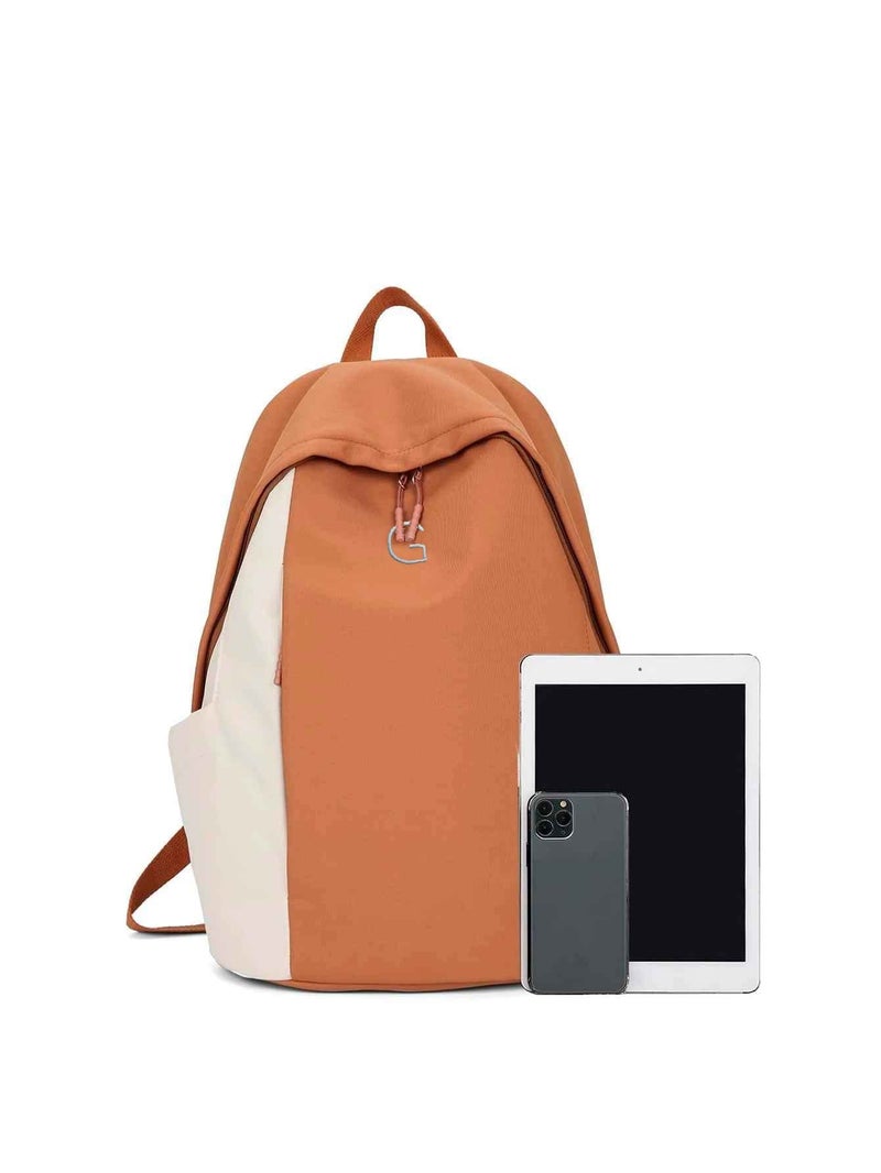 Glowic Unisex's 2 Compartment Backpack For Men Women Boys Girls/Office School College Teens & Students (Wbag-78)(Orange) Medium - Image 3