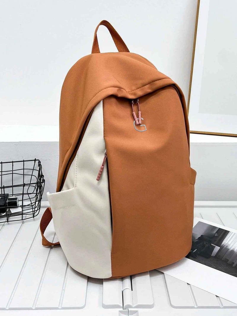 Glowic Unisex's 2 Compartment Backpack For Men Women Boys Girls/Office School College Teens & Students (Wbag-78)(Orange) Medium - Image 2