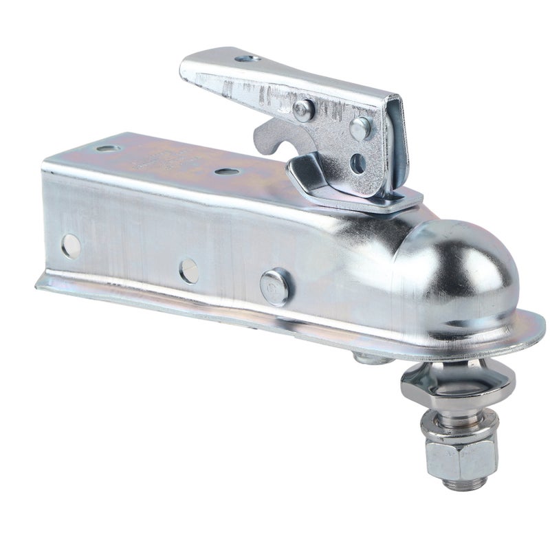 2.36in Trailer Coupler Straight Tongue 2000lbs Load Easy Lock with A 1 7/8in Ball for RV Boat Camper - Image 1