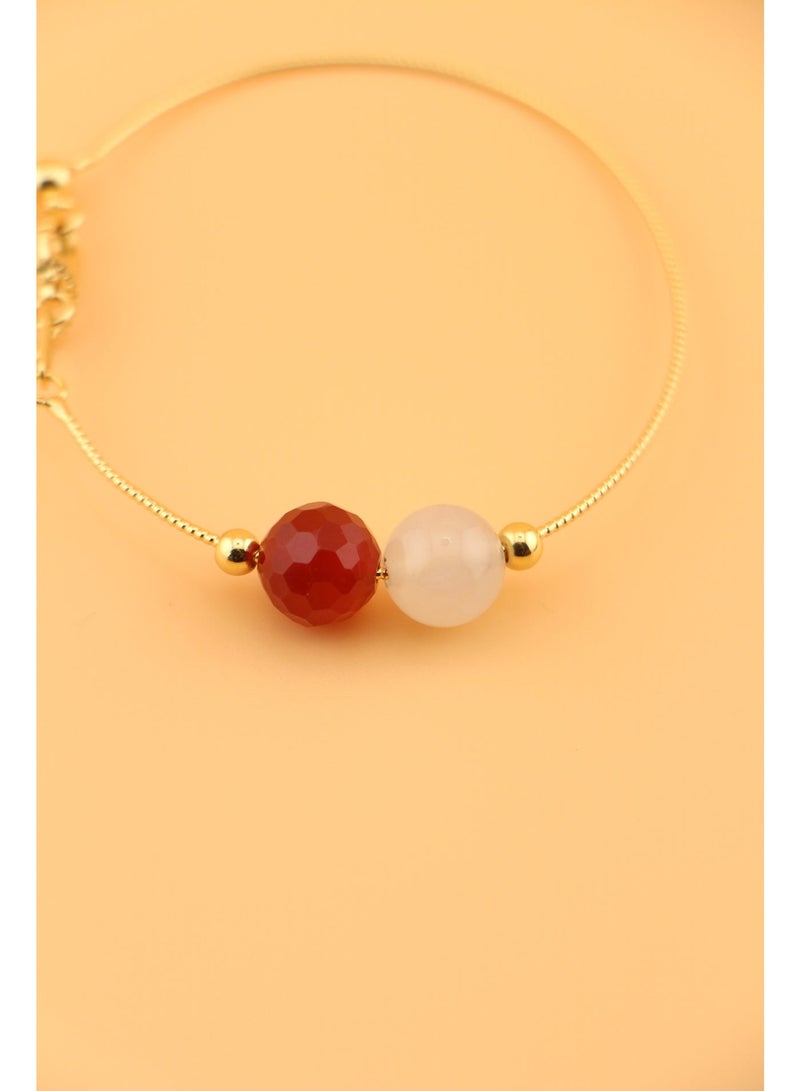 Kamins Collection Faceted Cut Red Agate Bracelet & Bangle - Image 5