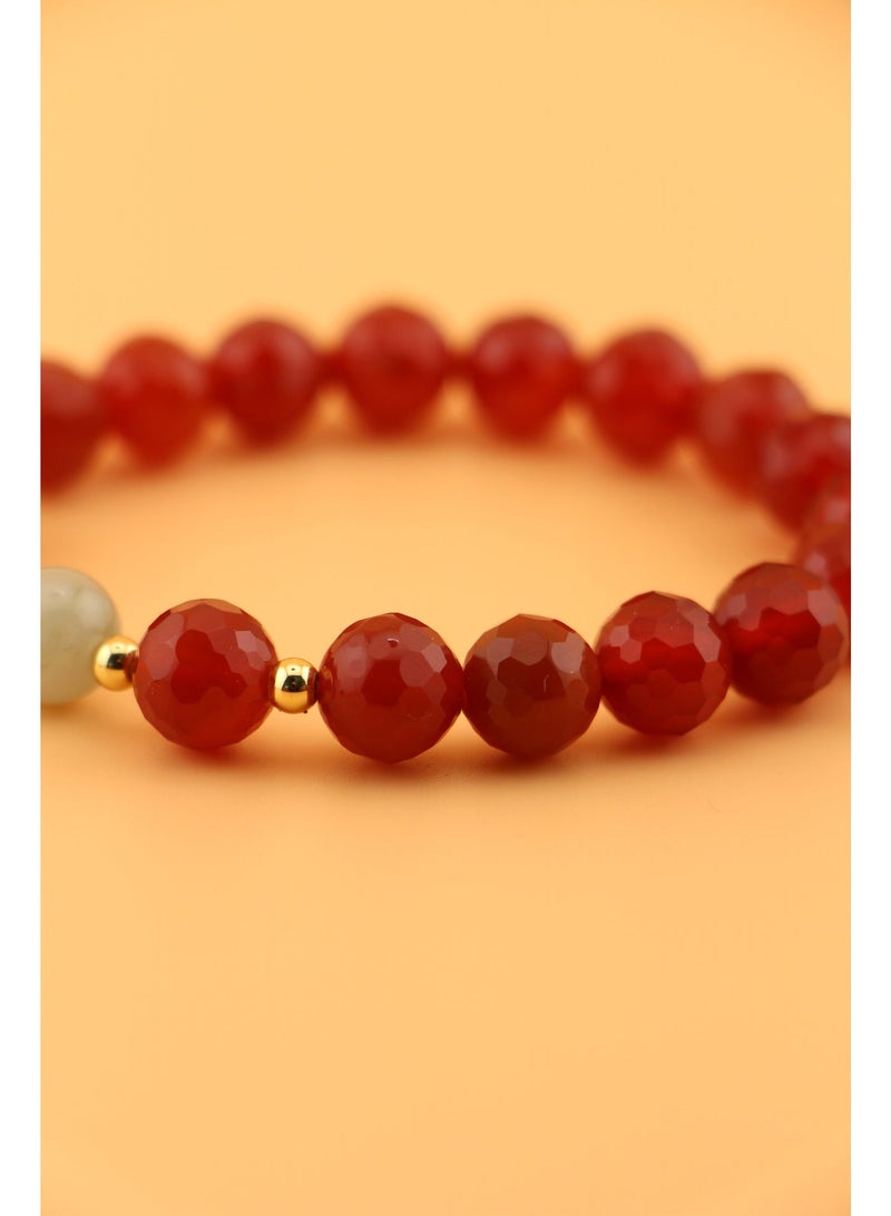 Kamins Collection Faceted Cut Red Agate Bracelet & Bangle - Image 4