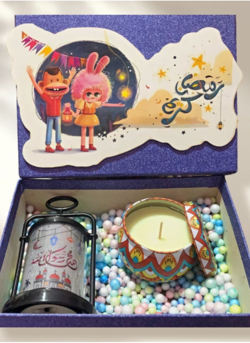 Ramadan gift box, small size, 2 pieces (small acrylic luminous lantern (14 cm)) + scented candle) - pzsku/Z07C35858D2C5BF821DAEZ/45/_/1739262593/d56a44ed-dce0-4c38-aa6d-fa3f2851d5d7