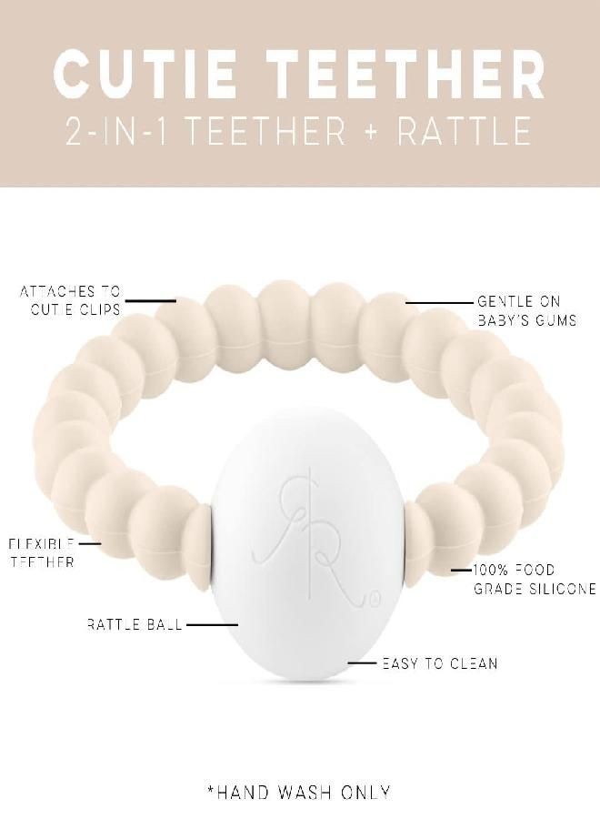 Ryan & Rose Ryan and Rose Cutie Teether Rattle (Ivory) - Image 2