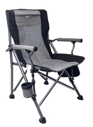 Portable Camping Outdoor Indoor Chair Lightweight Folding Camping Chair Heavy Duty Support 145KG High Back Padded Lawn Chair with Arm Rest Cup Holder and Portable Carrying Bag Oxford Fabric Iron Frame Fishing Chair - pzsku/Z07C367ED5084D58304D0Z/45/1747199940/fc078f12-6074-4bc6-9d95-56be3a554904