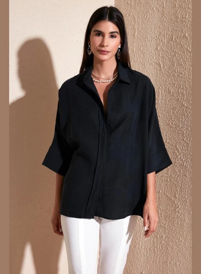 Lela Lela Truvakar Sleeve 100% Cotton Oversize Shirt Women's SHIRT 51434401LL