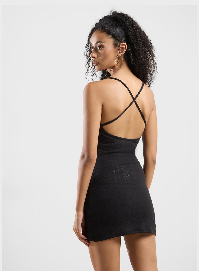 Grimey Ribbed Mini Dress - Image 2