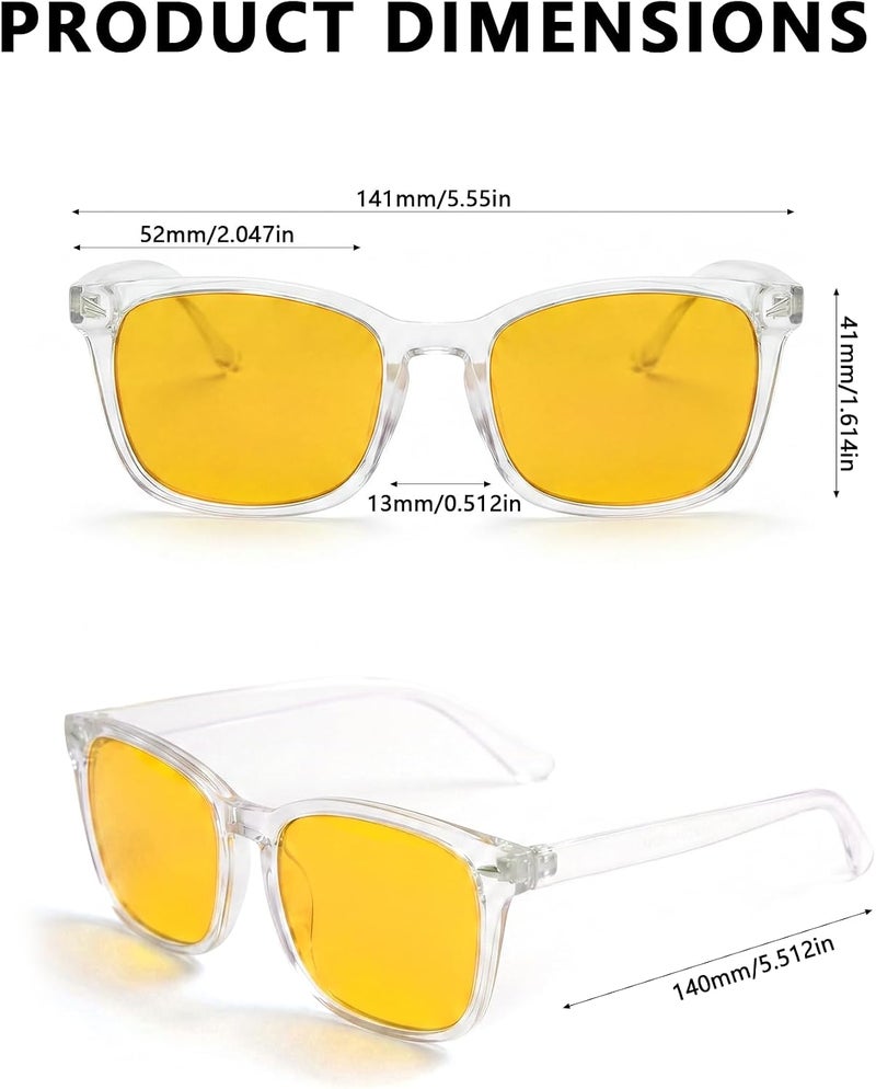 Blue Light Blocking Glasses Better Sleep UV Protection Glasses for Men Women Computer Games TVs Mobile Phones Screens Blue Ray Protection - Image 3