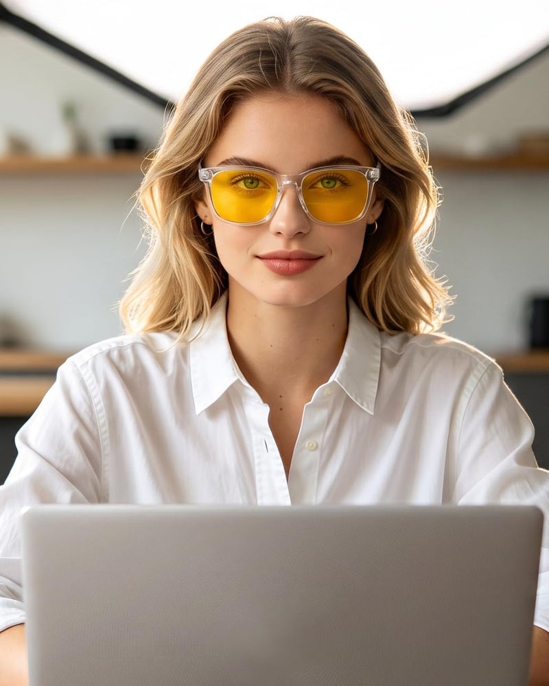 Blue Light Blocking Glasses Better Sleep UV Protection Glasses for Men Women Computer Games TVs Mobile Phones Screens Blue Ray Protection - Image 2