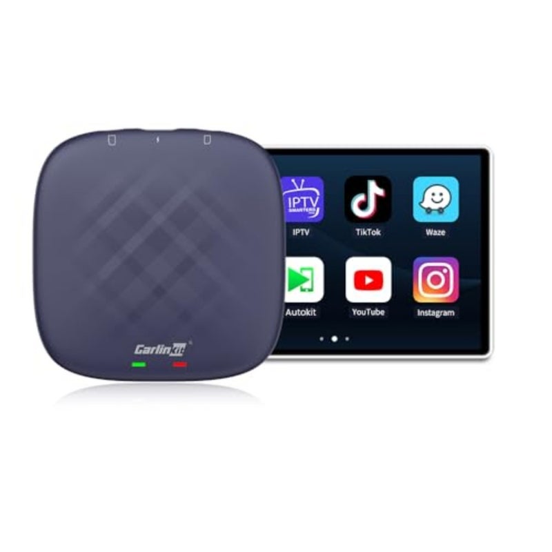 كارلين نت صندوق كاربلاي بنظام اندرويد 13 بذاكرة 8GB+128GB، سلسلة الترا مع كوالكوم ثماني النواة القوي، يأتي مع نظام اندرويد اوتو كار بلاي وجوجل بلاي، فقط لسيارات كاربلاي السلكية من المصنع - Image 1