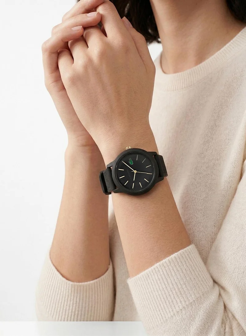 LACOSTE  12.12 Collection Analog Quartz Watch For Women With Black Silicone Bracelet - 2001212 for Women | Best Price UAE