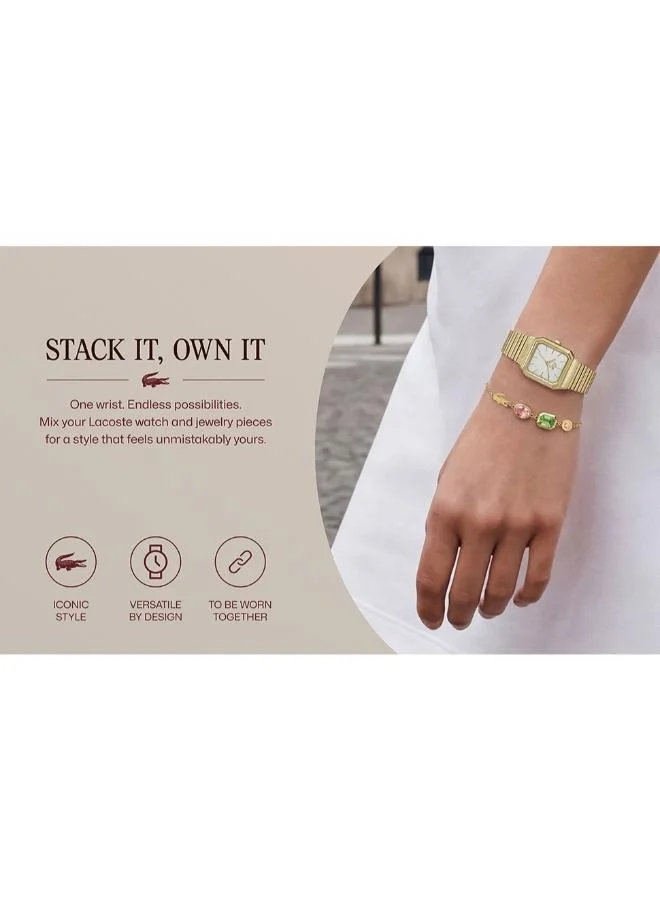 Lacoste  12.12 Collection Analog Quartz Watch For Women With Black Silicone Bracelet - 2001212 for Women | Best Price UAE