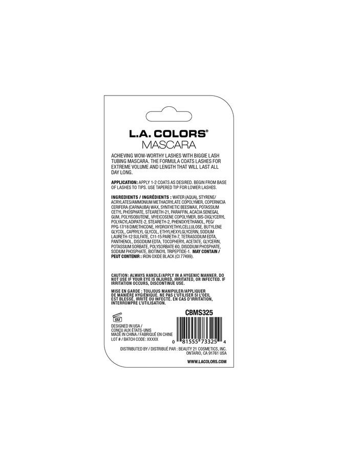 L.A. Colors Lac Mascara Biggie Lash Black - Image 5