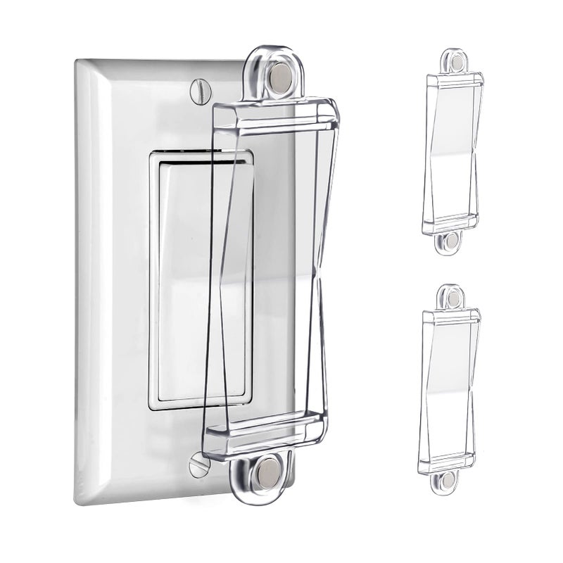 Light Switch Guard Cover PSZEZNZ Light Switch Outlet Covers for Flat Modern Wall SwitchesChild Safety ProtectionClear2 Piece