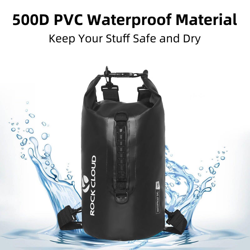 Rock Cloud Dry Bag Waterproof 10L Dry Sack For Kayaking Rafting Boating Beach Surfing Swimming Canoe Camping Hiking Fishing Ski - Image 3