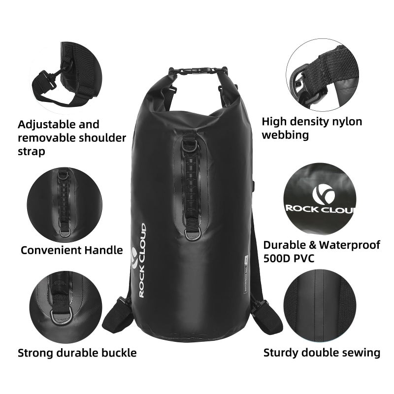 Rock Cloud Dry Bag Waterproof 10L Dry Sack For Kayaking Rafting Boating Beach Surfing Swimming Canoe Camping Hiking Fishing Ski - Image 5