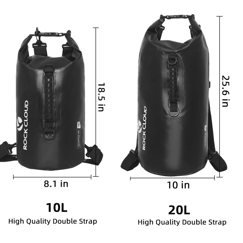 Rock Cloud Dry Bag Waterproof 10L Dry Sack For Kayaking Rafting Boating Beach Surfing Swimming Canoe Camping Hiking Fishing Ski - Image 2