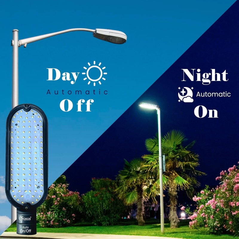 Shein مصباح شارع LED SHSL-28W | 28W | تشغيل/إيقاف تلقائي عند الغسق حتى الفجر | كهرباء سلكية | مقاوم للماء والغبار IP65 | هيكل بولي كربونات | معتمد من BIS R-97001945 | مصباح شارع خارجي | 1 قطعة - Image 4