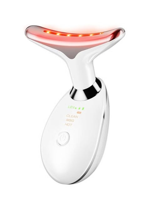 Rechargeable Face & Neck Massager with 3 Color Modes – Sculpting Vibration for Double Chin, Anti-Aging, and Skin Firming | Portable & Relaxing