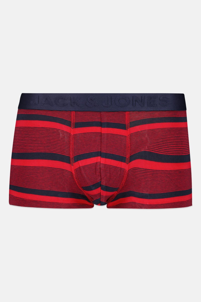JACK & JONES Men 1 Pack Stripe Print Trunks, Multicolor - Image 1