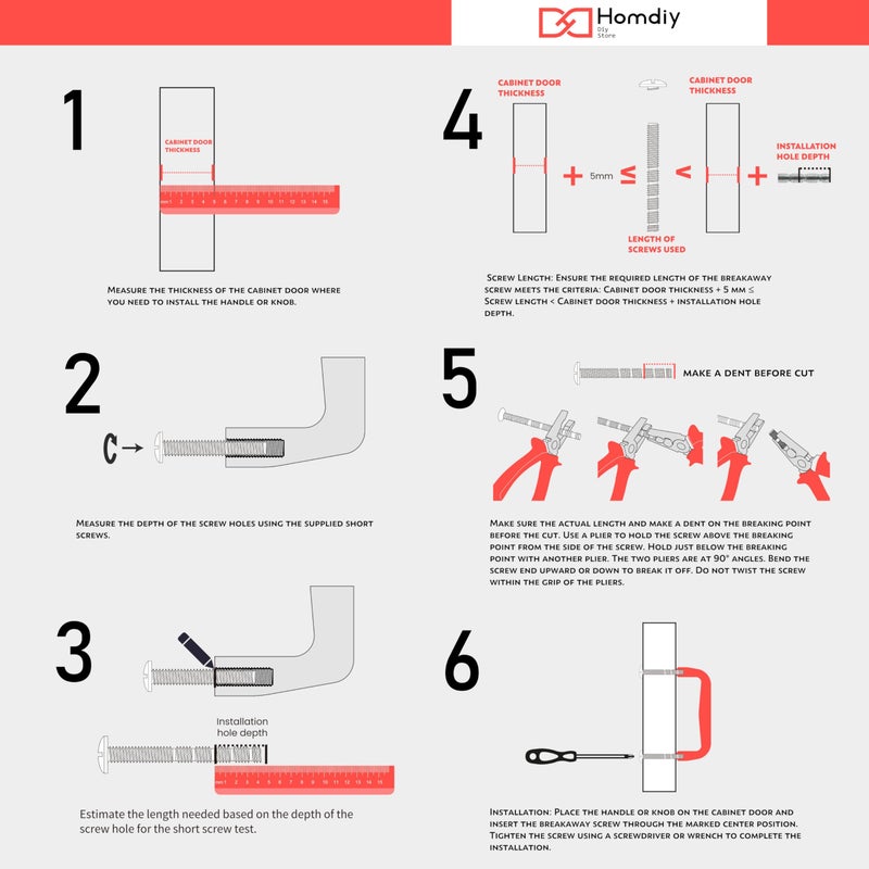 homdiy 25 Pack | Cabinet Handles Brushed Nickel Round Bar Cabinet Pulls 5in Hole Center HD201SN Stainless Steel Drawer Pulls Kitchen Cabinet Handles Cupboard Handles 25 Pack - Image 5