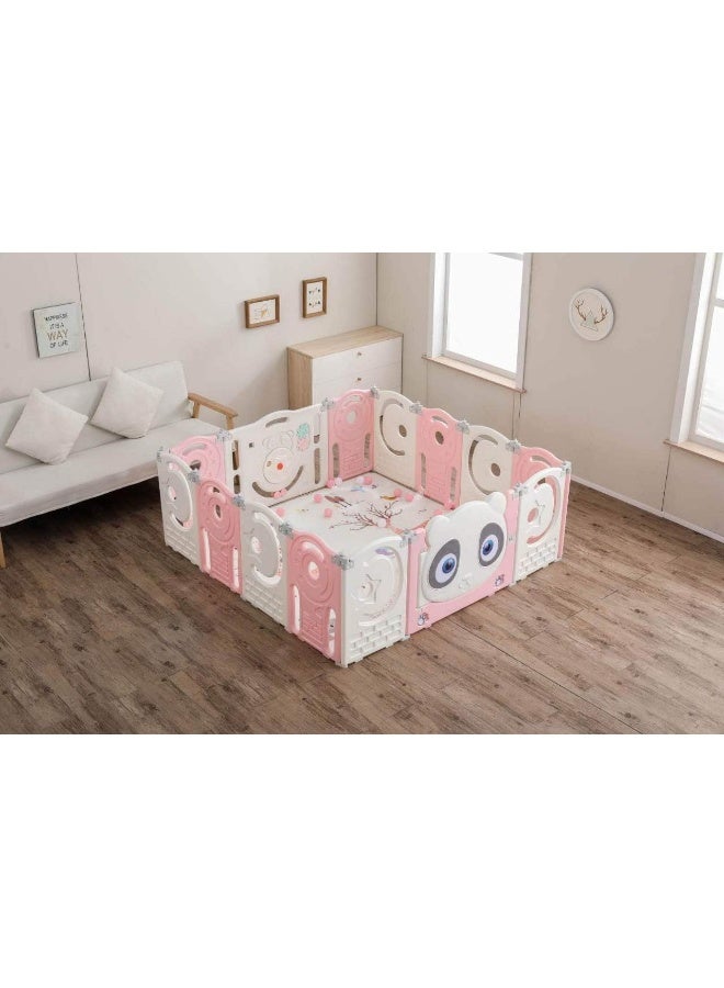 Rainbow Toys RBW TOYS Kids Colorful Sweet Baby Playpen Plastic Children Play Fence indoor playground for home play yard - Image 1