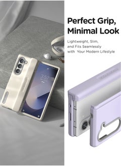 VRS Design Terra Guard Modern Samsung Galaxy Z Fold 6 Case Cover (2024) with Hinge Protection - Cream  - Image 4