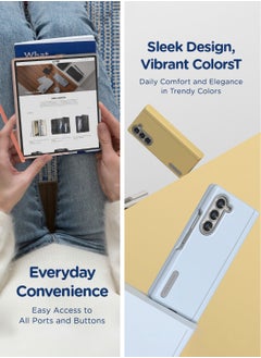 VRS Design Terra Guard Modern Samsung Galaxy Z Fold 6 Case Cover (2024) with Hinge Protection - Cream  - Image 5