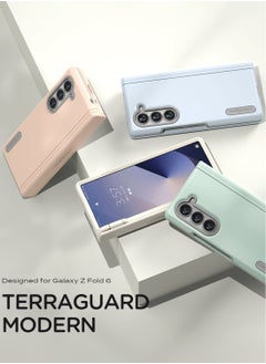 VRS Design Terra Guard Modern Samsung Galaxy Z Fold 6 Case Cover (2024) with Hinge Protection - Cream  - Image 2