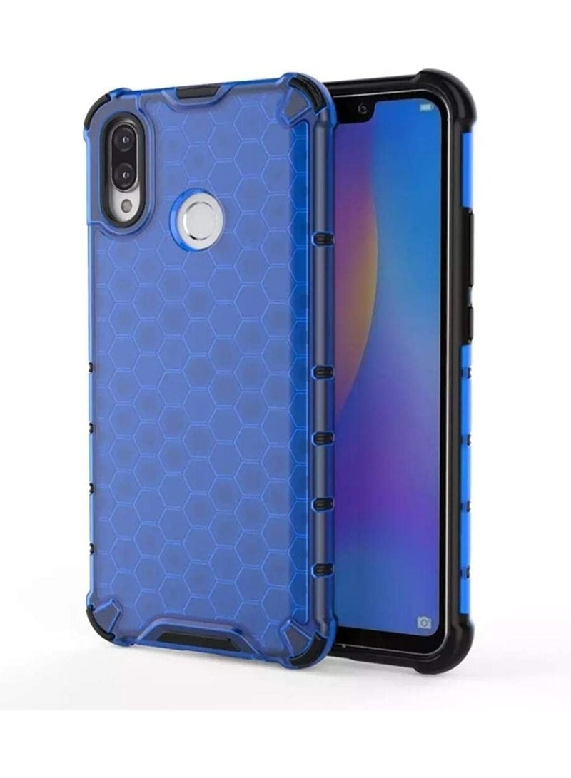 Case Cover Honeycomb Case Shockproof Camera Protection Cover Compatible with  Huawei Nova 3I (Blue) - Image 2