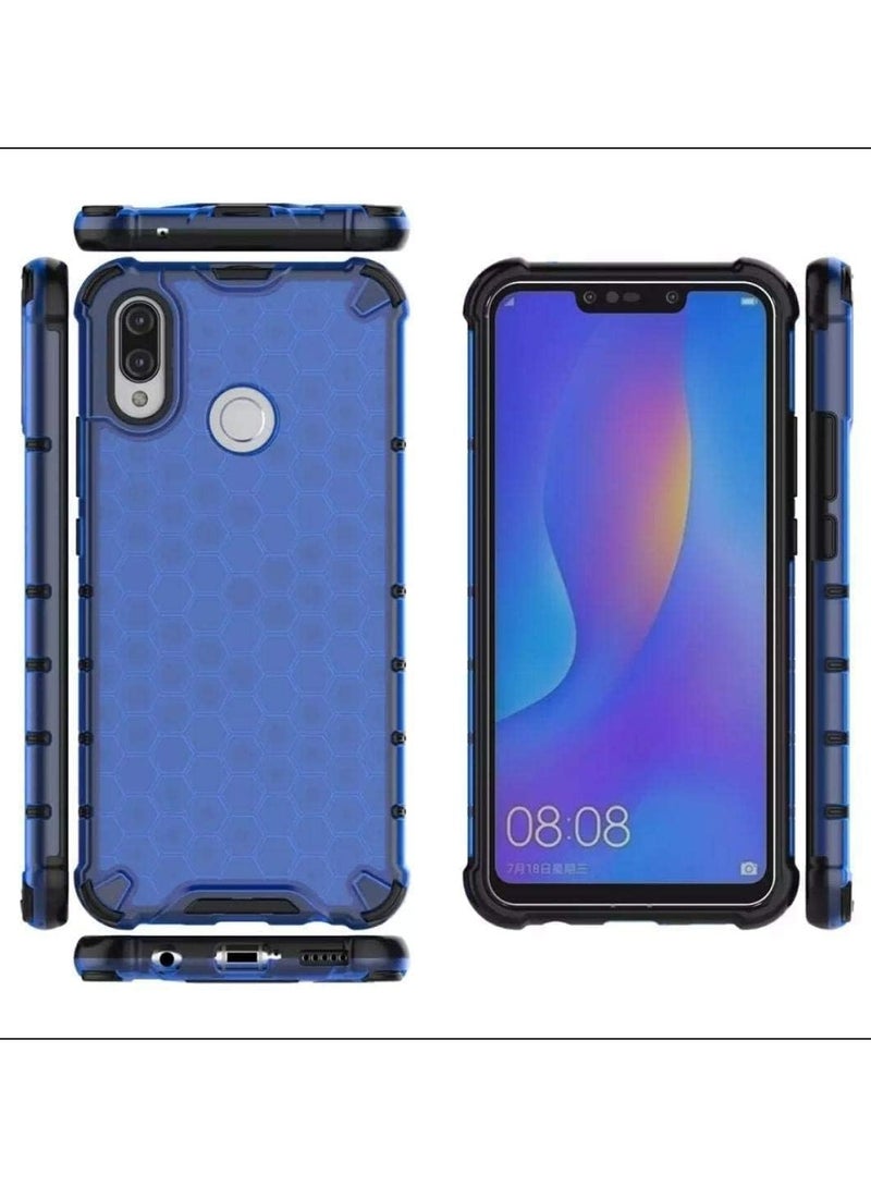 Case Cover Honeycomb Case Shockproof Camera Protection Cover Compatible with  Huawei Nova 3I (Blue) - Image 1