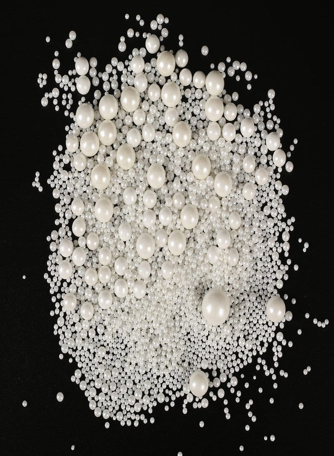 Kasvan White Pearl Sugar Sprinkles - Edible Candy Pearls 130g/4.58 Oz, Mix Size, Baking Cake Decorations, Ice Cream Toppings and Cookie Decorating, Wedding Party Chirstmas Supplies - Image 5