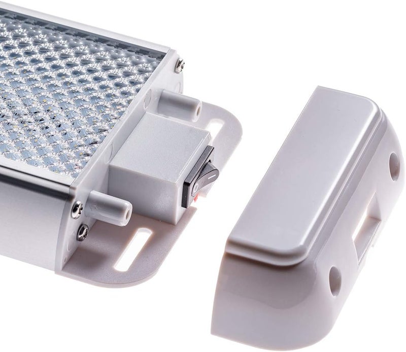Raycharm RV Marine LED Interior Light Fixture, 10.3" x 3.9" Aluminum Housing, 6000K Cool-White Large Spaces Illuminating,High-Output Low Ampere Draw, Built-in On/Off Rocker Switch, 12V-24V DC, 1-Pack - Image 5