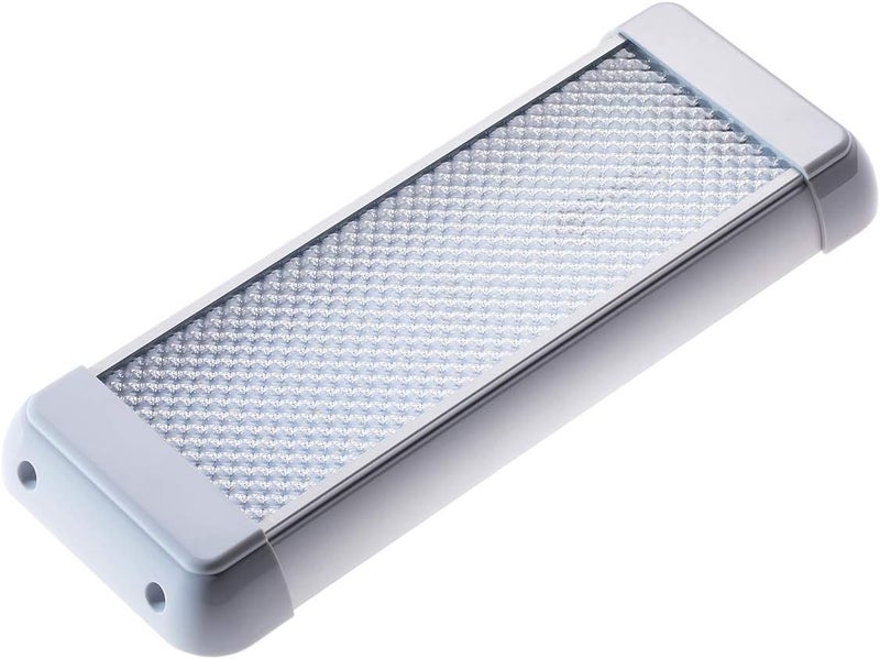Raycharm RV Marine LED Interior Light Fixture, 10.3" x 3.9" Aluminum Housing, 6000K Cool-White Large Spaces Illuminating,High-Output Low Ampere Draw, Built-in On/Off Rocker Switch, 12V-24V DC, 1-Pack - Image 3