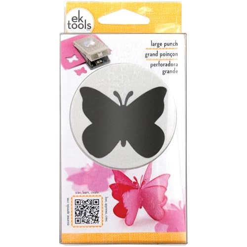 EK Success EK tools Butterfly Punch, Large, New Package, Grey - Image 1