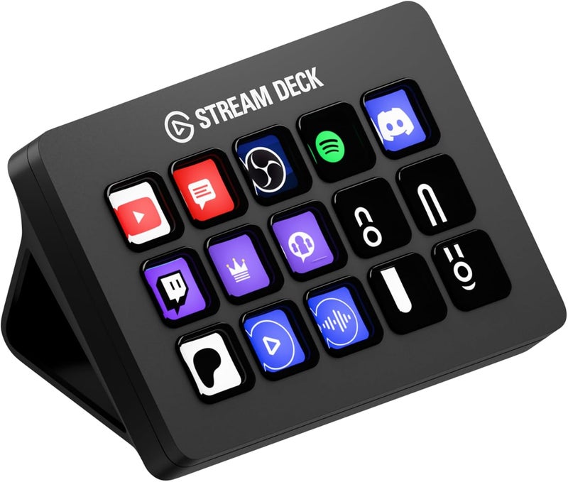 إلجاتو Elgato Stream Deck MK.2 Studio Controller ، 15 مفاتيح ماكرو ، إجراءات تشغيل في التطبيقات والبرامج مثل OBS و Twitch و YouTube وأكثر من ذلك ، يعمل مع Mac و PC ، أسود - Image 2
