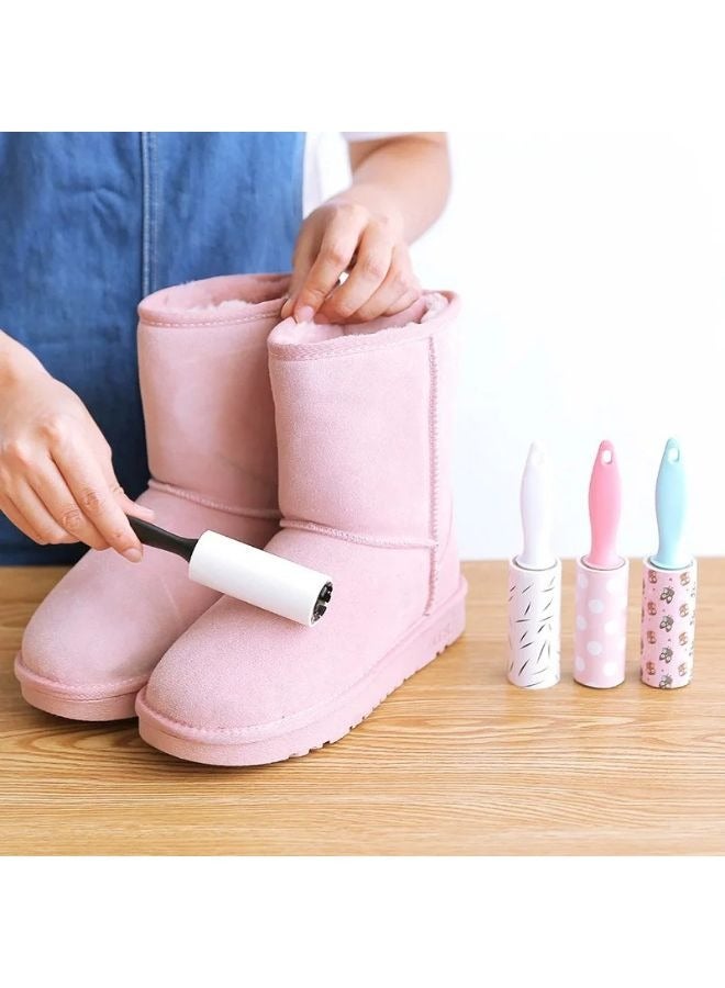 Sticky Roller Lint Remover for Clothes Portable Lint Remover for Pet Hair, Sofa, Bedsheet, Fur & Woolen Fabric with 1 Handles and 3 Refills Each Refill Contain 10 sheets - Image 3
