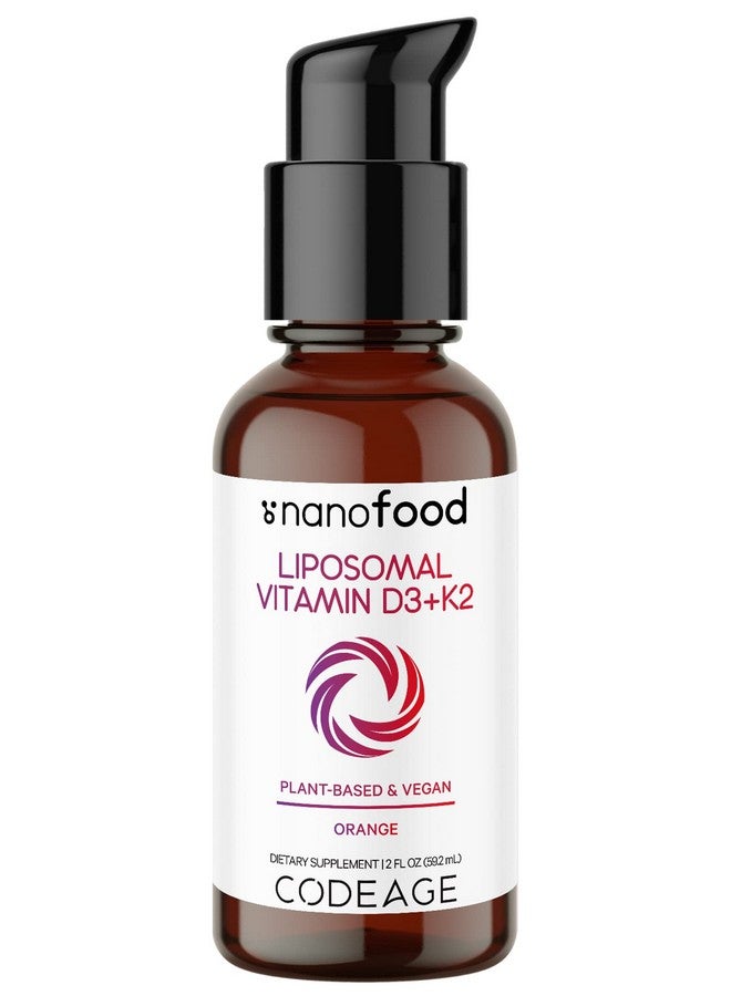 Codeage Liquid Vitamin D3 K2 Supplement Liposomal Vitamin D Cholecalciferol Menaquinone Mk7 Bone & Heart Support Vegan Nongmo No Sugar 2 Fl Oz - Image 5