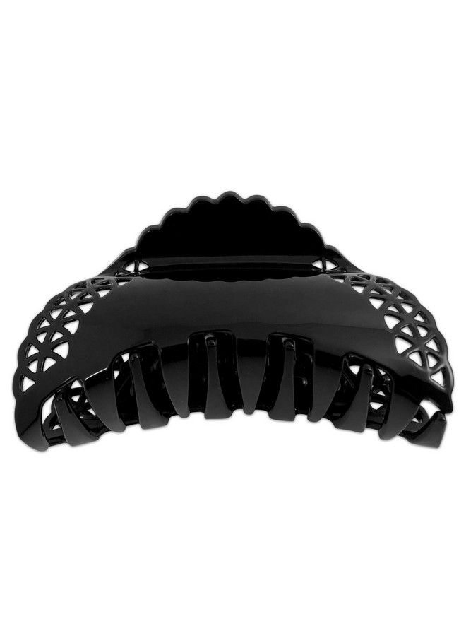 Scunci مشبك مخلب لاسي من Noslip Grip بني داكن/أسود كبير (قطعة واحدة) - Image 5