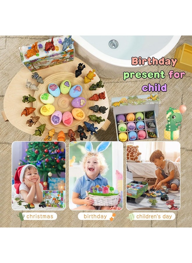 MOKYDUO - Dinosaur Bath Bombs For Kids With Surprise Toys,9 Pack Kids Bath Bombs With Dinosaur Bath Toys Inside, Handmade Bubble Bath Fizzy Balls, Ideal Birthday,Christmas,Children'S Day Gift For Girls Boys - Image 1