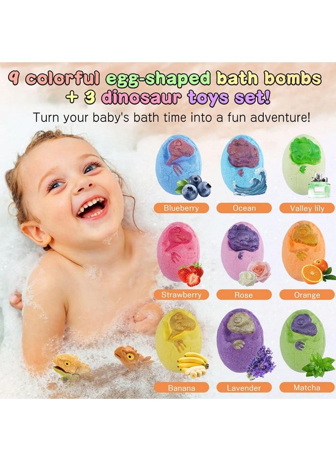 MOKYDUO - Dinosaur Bath Bombs For Kids With Surprise Toys,9 Pack Kids Bath Bombs With Dinosaur Bath Toys Inside, Handmade Bubble Bath Fizzy Balls, Ideal Birthday,Christmas,Children'S Day Gift For Girls Boys - Image 1