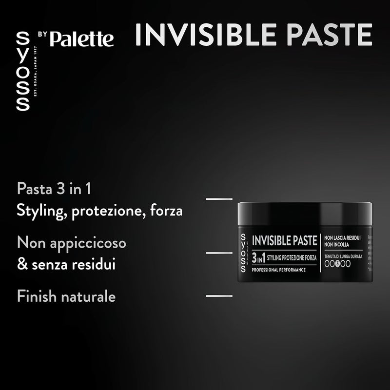 SYOSS Invisible Paste 100 ml, Hair Wax 3-in-1 Styling, Protection, Strength, Hair Paste with Vitamin Complex, Pomade for a Natural Finishing Touch and Long-Lasting Hold 3 - Image 2